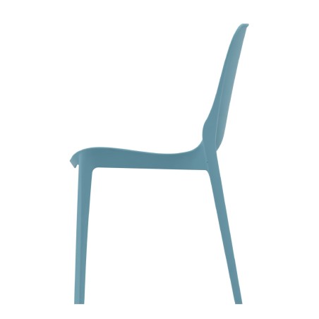 Sedia Ginevra in Tecnopolimero - Altezza Seduta 47 cm - Colore Scocca Azzurro
