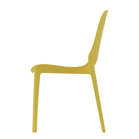 Sedia Ginevra in Tecnopolimero - Altezza Seduta 47 cm - Colore Scocca Giallo