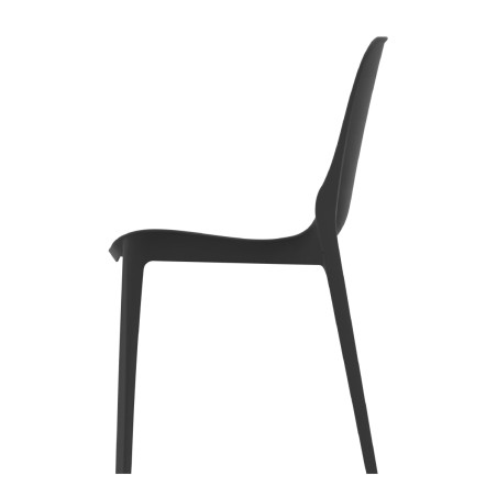 Sedia Ginevra in Tecnopolimero - Altezza Seduta 47 cm - Colore Scocca Nero