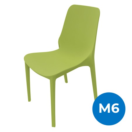 Sedia Ginevra in Tecnopolimero - Altezza Seduta 47 cm - Colore Scocca Verde