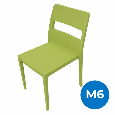 Sedia Sai in Tecnopolimero - Altezza Seduta 46 cm - Colore Scocca Verde
