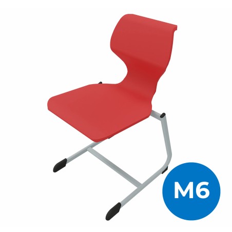 Sedia Solifiber Swing con Slitta - Altezza Seduta 46 cm - Colore Scocca Rosso