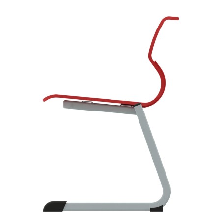 Sedia Solifiber Swing con Slitta - Altezza Seduta 46 cm - Colore Scocca Rosso