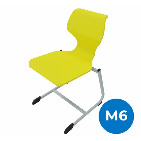 Sedia Solifiber Swing con Slitta - Altezza Seduta 46 cm - Colore Scocca Gialla