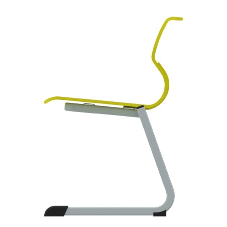 Sedia Solifiber Swing con Slitta - Altezza Seduta 46 cm - Colore Scocca Gialla