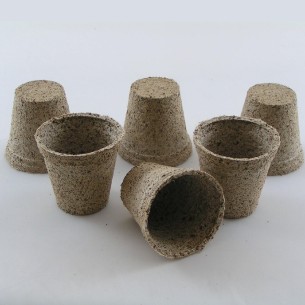 Set 20 Vasetti di Torba 100% Biodegradabili - Dimensioni ø  6 cm
