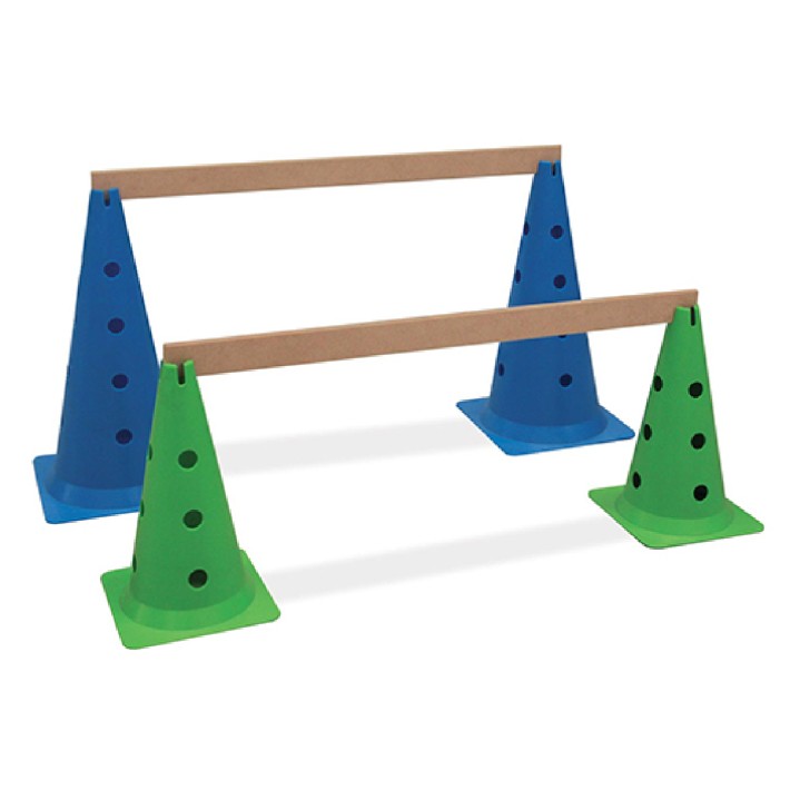 Set 6 Coni + 3 Asticelle per Percorsi Didattici  - Colori Assortiti