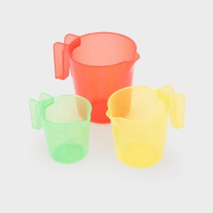 Set da 3 Caraffe Colorate Traslucide con Tacche di...