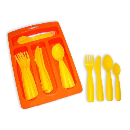 Set Gioco 17 Posate + Portaposate in Plastica