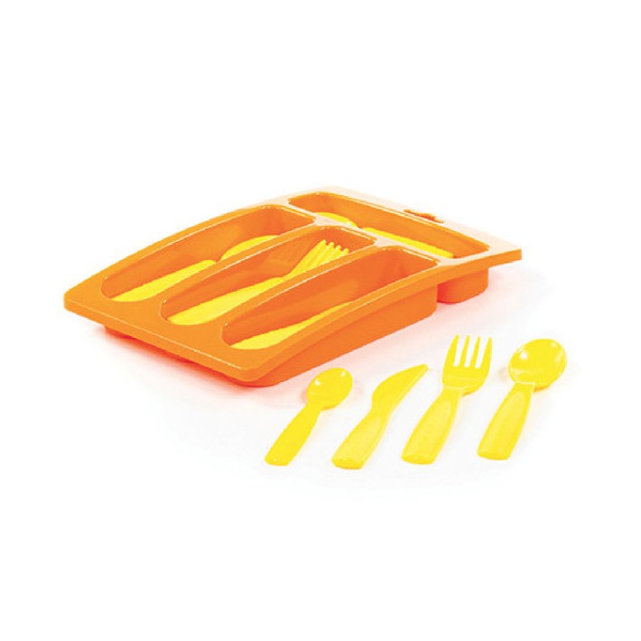 Set Gioco 17 Posate + Portaposate in Plastica