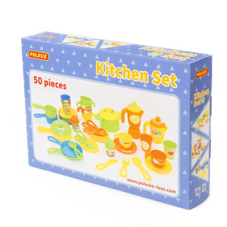 Set Gioco 50 Stoviglie Pranzo/Cena in Plastica