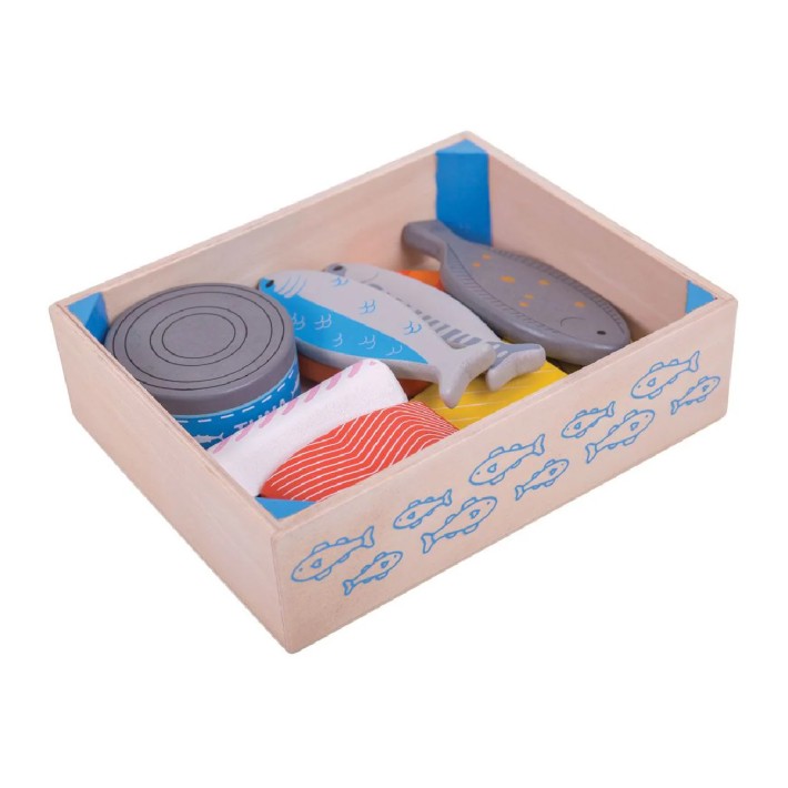 Set Gioco Cassetta del Pescivendolo in Legno