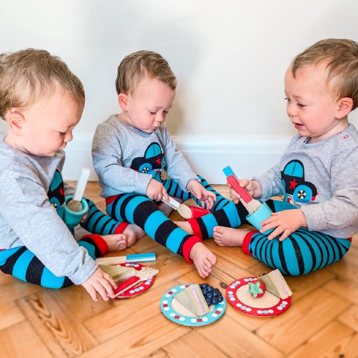 Set Gioco da 20 Stoviglie Assortite in Legno