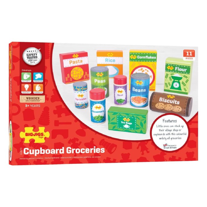 Set Gioco Generi Alimentari da Dispensa in Legno