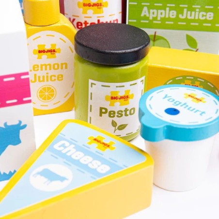 Set Gioco Generi Alimentari da Frigo in Legno