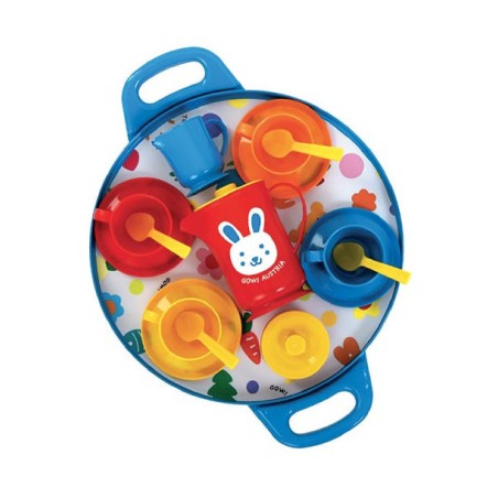 Set Gioco Servizio da Tè Vassoio in Plastica