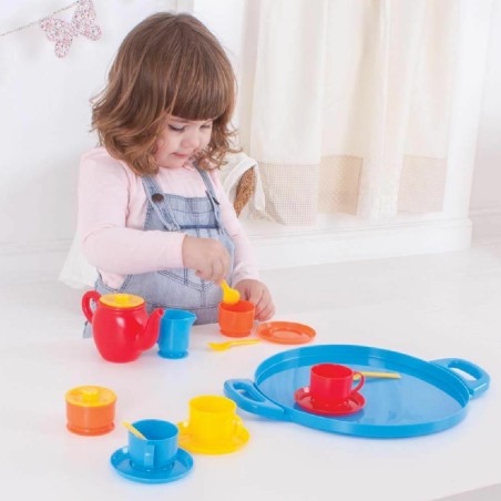 Set Gioco Servizio da Tè Vassoio in Plastica