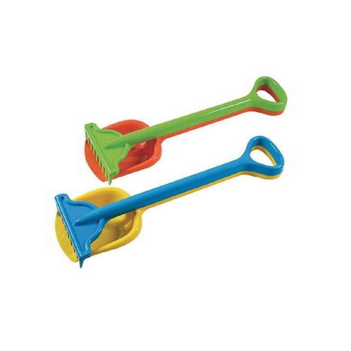 Set Pala + Rastrello da spiaggia - Dimensioni cm. 55 - Colori Assortiti