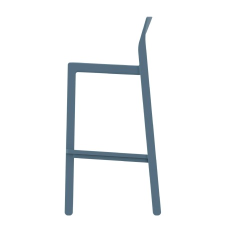 Sgabello Kate in Tecnopolimero- Altezza Seduta 75 cm - Colore Scocca Azzurro