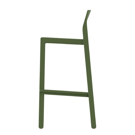 Sgabello Kate in Tecnopolimero - Altezza Seduta 75 cm - Colore Scocca Verde