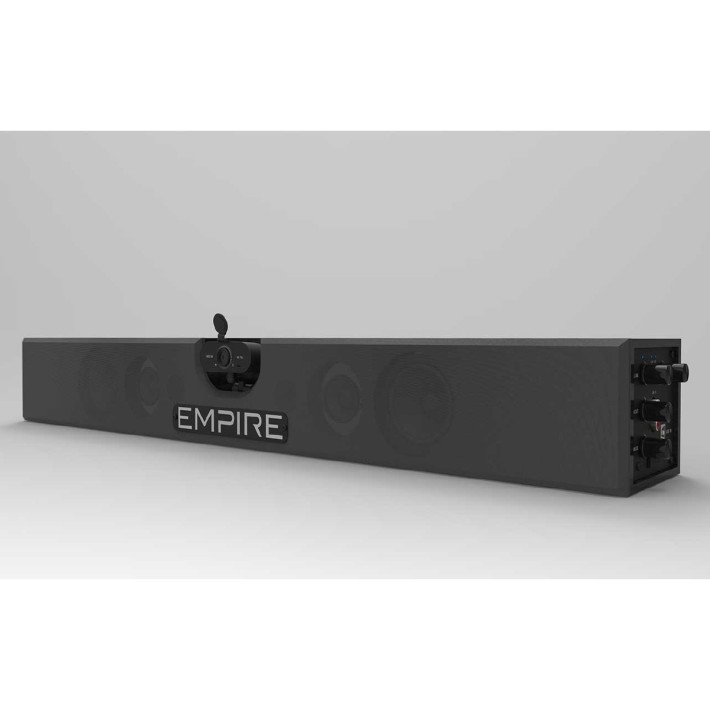 Sistema di videoconferenza SBC1B con soundbar, webcam e microfoni wireless. Colore Nero