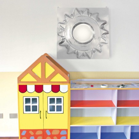 Specchio Multieffetto con Cornice - Soggetto Sole - Dimensioni 60 x 60 cm