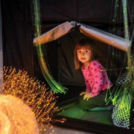 Strumento Sensoriale - Lampada LED  "Riccio" con Fibre Ottiche Sottili