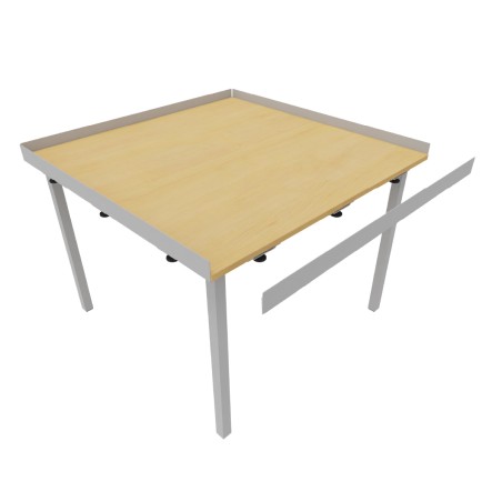 Tavolo Kalidro Coding - Colore Piano Acacia - Colore Gambe Grigio