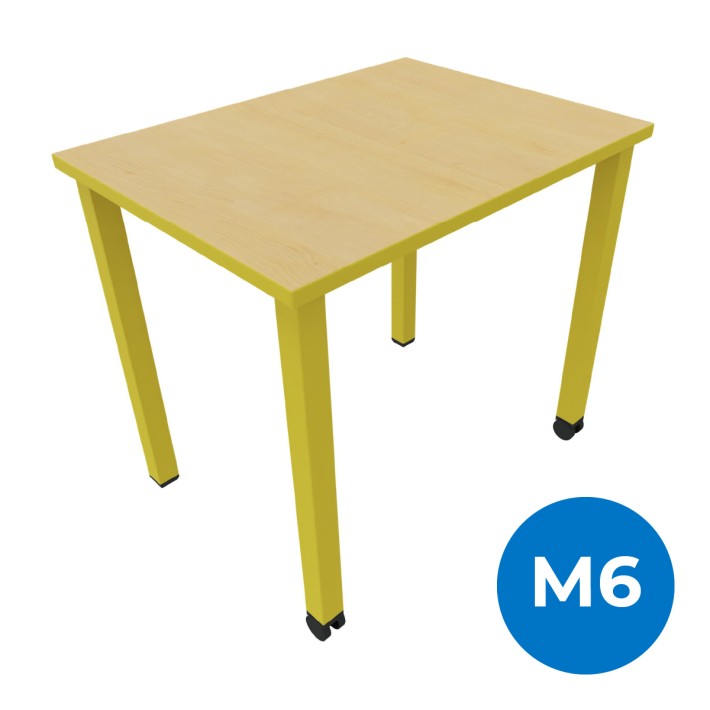 Tavolo Kalidro Studente (H) M6 - Colore Piano Acacia - Colore Gambe Miele