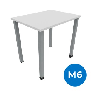 Tavolo Kalidro Studente (H) M6 - Colore Piano Bianco - Colore Gambe Grigio