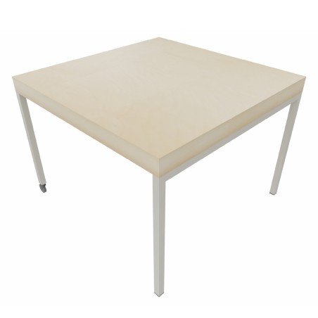 Tavolo per Tinkering con Struttura Metallica e 2 Ruote - Dimensioni 130 x 130 x 90 cm