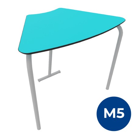 Tavolo Pino RB in MDF+ con Ruote - Altezza Gambe 71 cm (M5) - Colore Piano Blu