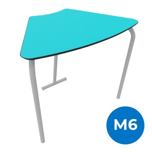 Tavolo Pino RB in MDF+ con Ruote - Altezza Gambe 76 cm (M6) - Colore Piano Blu