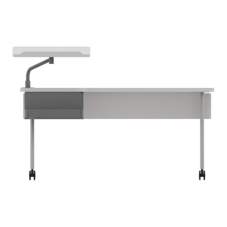 Tavolo Teaching Station con Leggio a SX - Dimensioni 140 x 70 cm - Colore Piano Bianco -...
