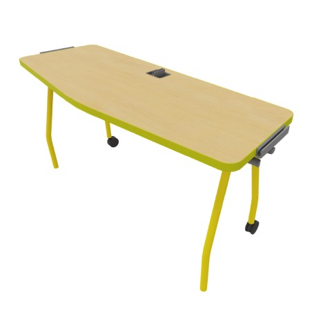 Tavolo Verb Chevron - Dimensioni 150 x 56 x 72 cm - Colore Piano Acacia/Wasabi - Colore...