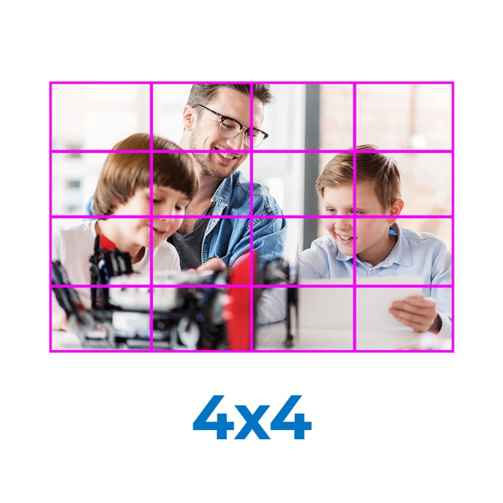 Video Wall 4x4 - Dimensioni 217" - Inclusa...