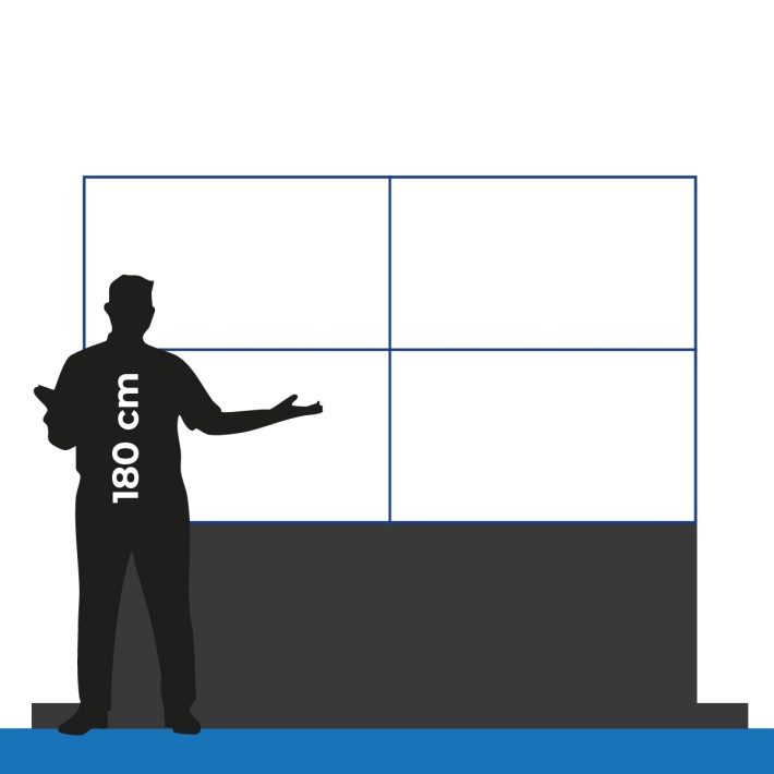 VideoWall 2x2 con base da pavimento -...