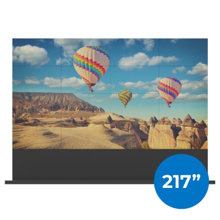 VideoWall 4x4 con base da pavimento - Dimensioni 217" - Inclusa Installazione Standard