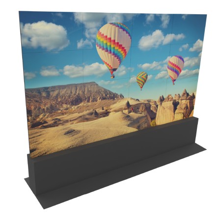VideoWall 4x4 con base da pavimento - Dimensioni 217" - Inclusa Installazione Standard