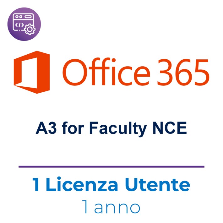 Office 365 A3 for Faculty NCE - 1 licenza per 1...