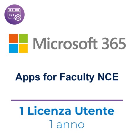 Microsoft 365 Apps for Faculty NCE -  1 licenza per 1 utente ( Docente - Segreteria - Ata -...