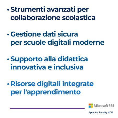 Microsoft 365 Apps for Faculty NCE -  1 licenza per 1 utente ( Docente - Segreteria - Ata -...