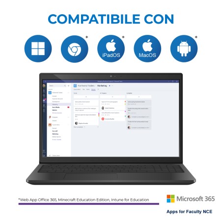 Microsoft 365 Apps for Faculty NCE -  1 licenza per 1 utente ( Docente - Segreteria - Ata -...