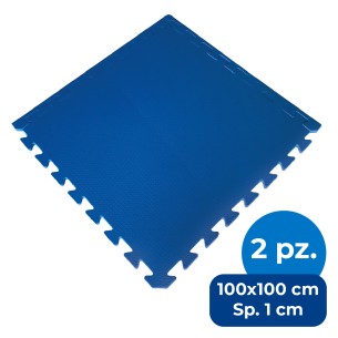 Set da 2 Mattonelle in EVA - Dimensioni cm. 100 x 100 / Spessore cm. 1 - Colore Blu