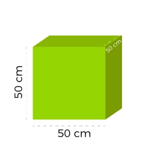 Cubo Morbido - Dimensioni 50 x 50 x 50 cm - Colore Verde 2