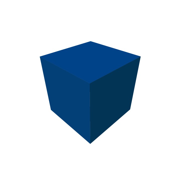 Cubo Morbido - Dimensioni 50 x 50 x 50 cm - Colore Blu