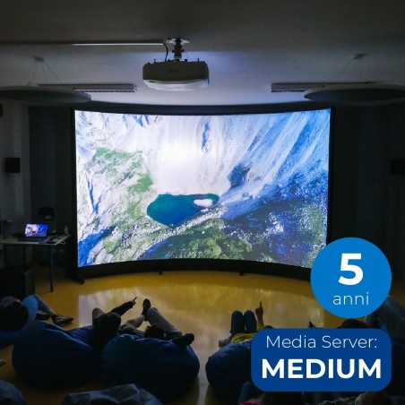 Arena Cinema Immersiva Curva - Licenze 5 ANNI e MediaServer MEDIUM - Installazione Standard...