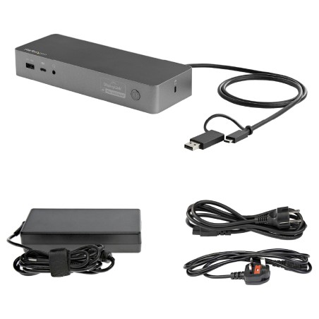 Docking Station USB C e USB A - Doppio Display Port 4K e HDMI