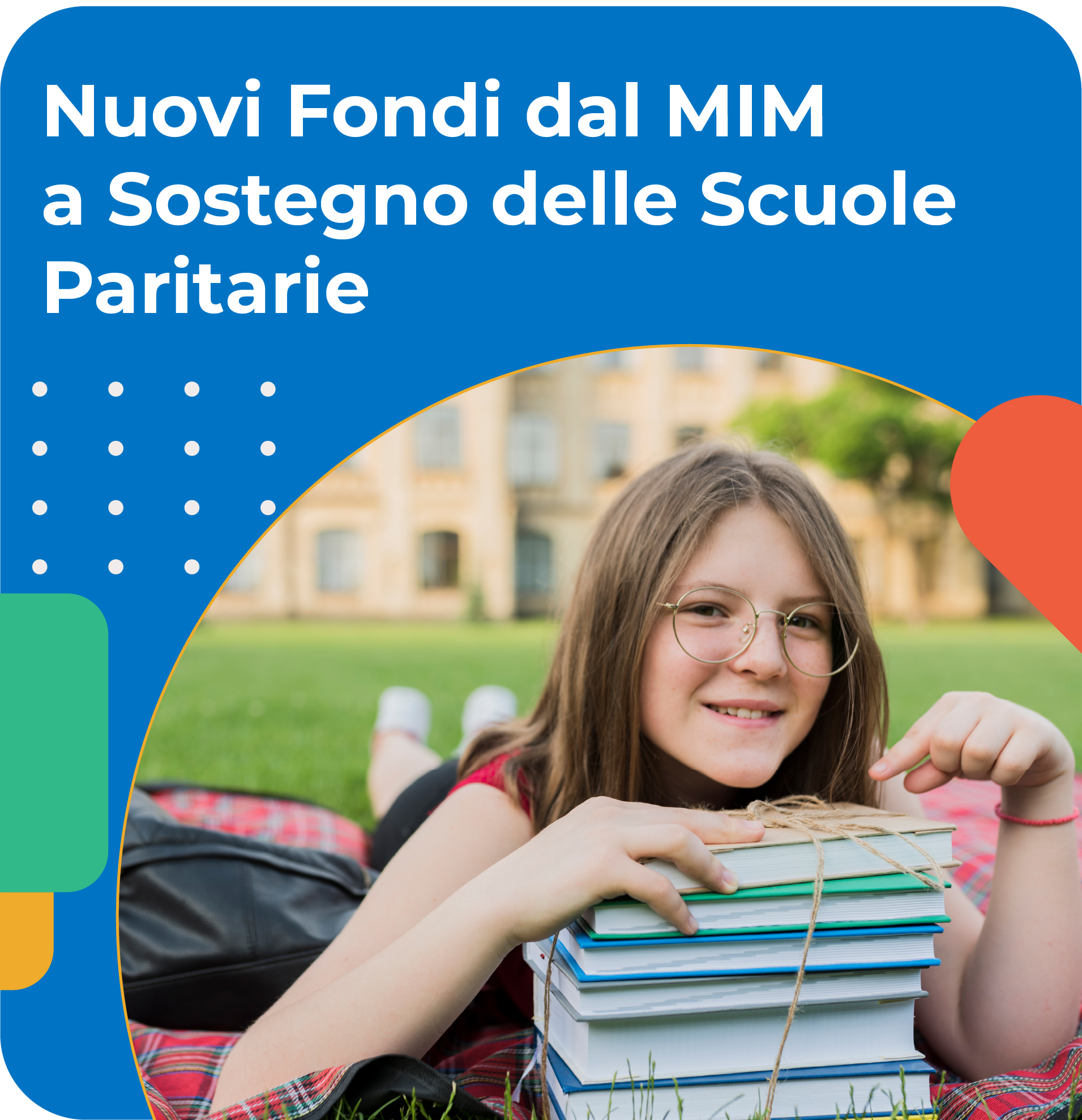 Bambina al parco con i Libri