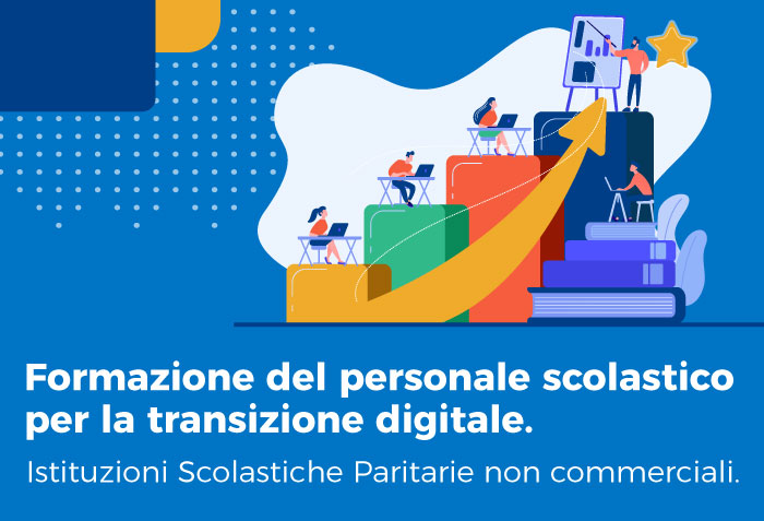 Studenti in aula, simbolo della formazione STEM e multilinguistica per scuole paritarie
